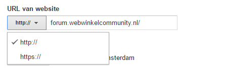 Verander de url ook binnen Google Analytics